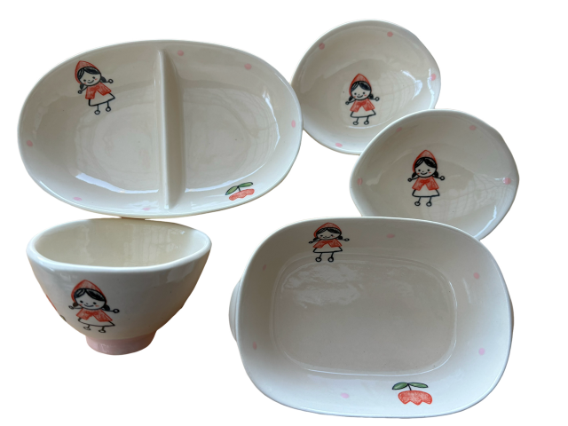 食器セット（かわいい）（名入れ可能）/女の子