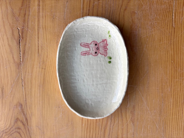 川原レモン　親子うさぎS　お皿 川原レモン 親子うさぎS お皿 川原れもん - 作家さんの器と