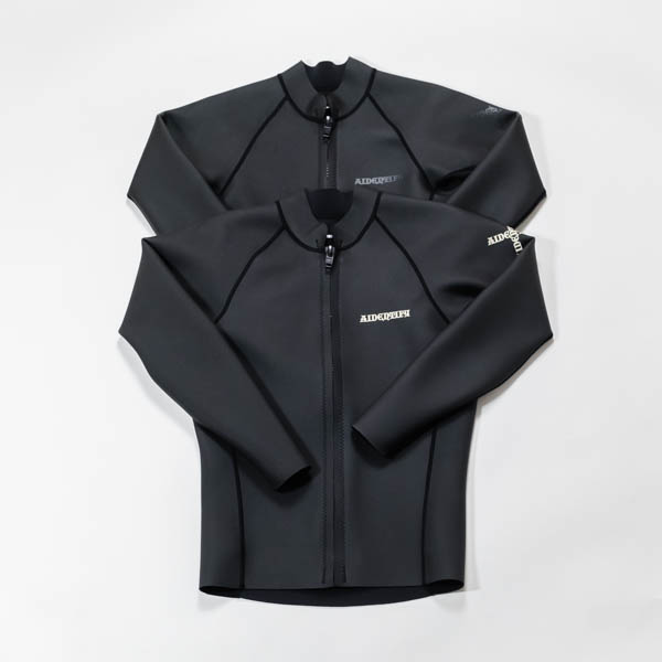 アイデンティファイ 1mm Mesh Skin Front Zip Jackets ジャケット ホワイト・ブラック / 2色並べ正面