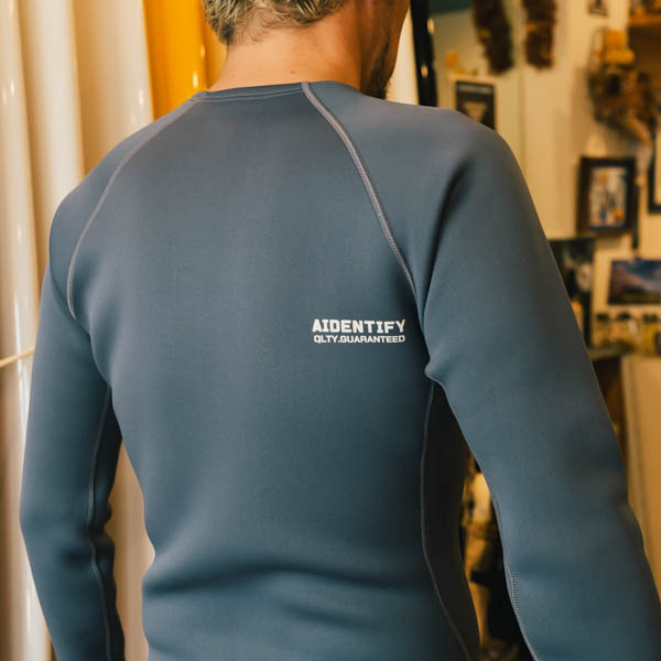 アイデンティファイ 1.5mm W.Jersey Tapper タッパー ピューター / 着用イメージ・背面