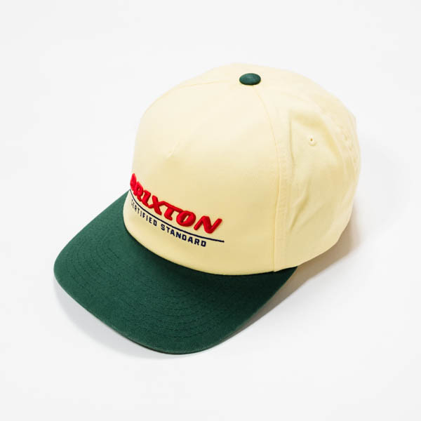 BRIXTON ブリクストン サーティファイド LP アジャスタブル ハット イエロー / ティール — 正面