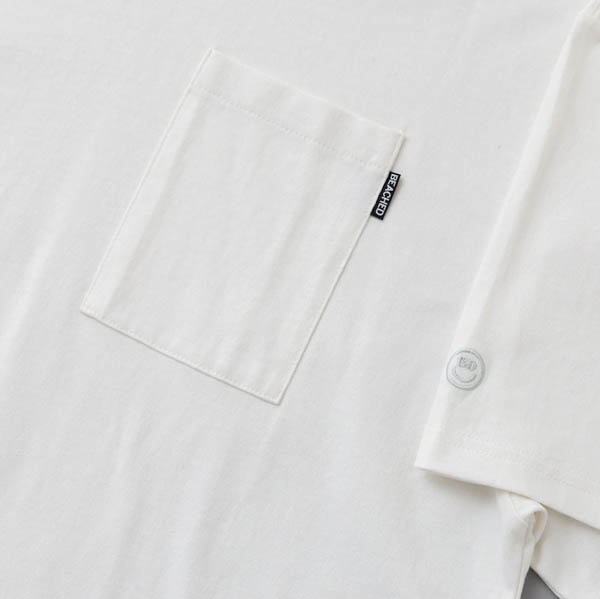 ビーチドデイズ ベーシック ポケット S/S Tee ホワイト / ポケットディテール