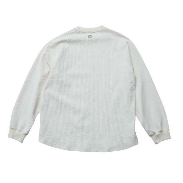 ビーチドデイズ ワッフル ロングスリーブTシャツ ホワイト / 背面