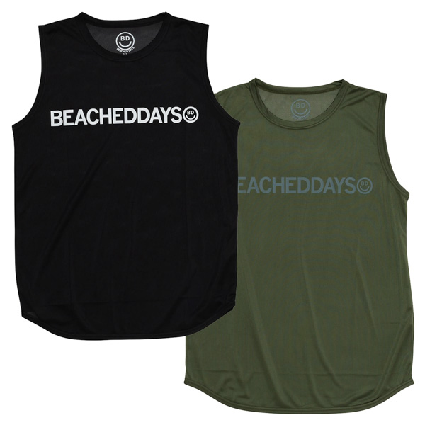 BEACHED DAYS ビーチドデイズ / サーフロゴ メッシュタンクトップ