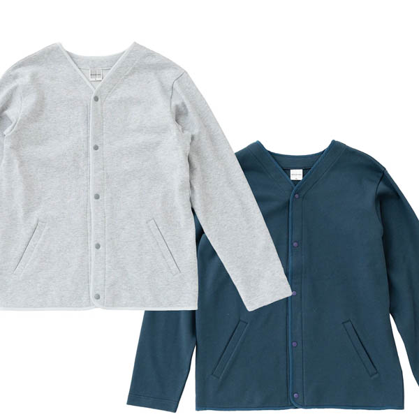 ビーチドデイズ スウェット スナップ カーディガン グレー / 正面