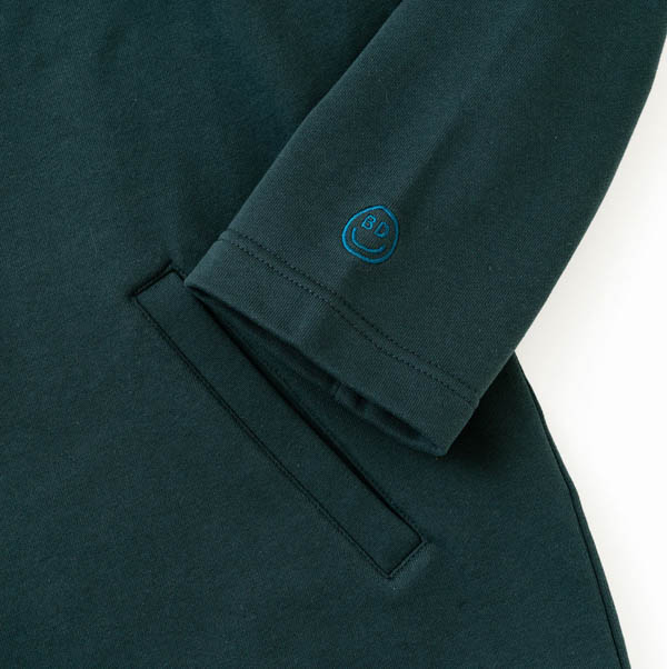 ビーチドデイズ スウェット スナップ カーディガン ネービー / ディテール