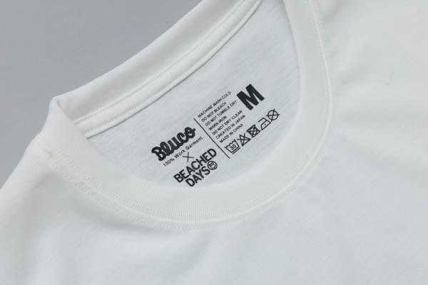 ビーチドデイズ × ブルコ ファンクションサイドポケットTシャツ / コラボタグ詳細