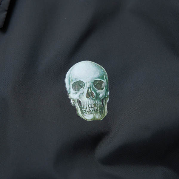 クリステンソン CC Coach Jacket コーチジャケット ブラック / 胸元 スカルマーク ディテール