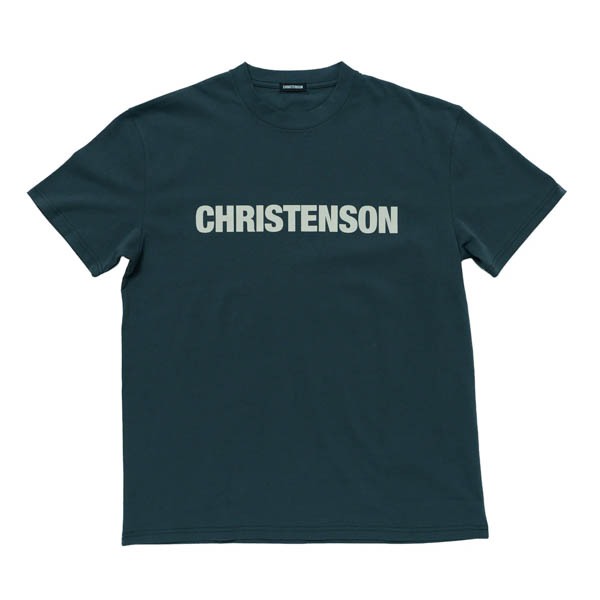 クリステンソン CC LOGO TEE Tシャツ スミ x ベージュ / 平置き 正面