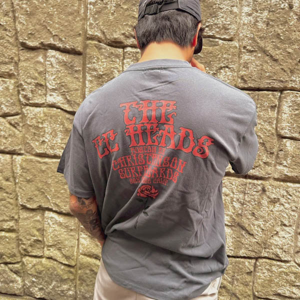 クリステンソン CC HEADS TEE Tシャツ スミクロ / モデル着用 背面