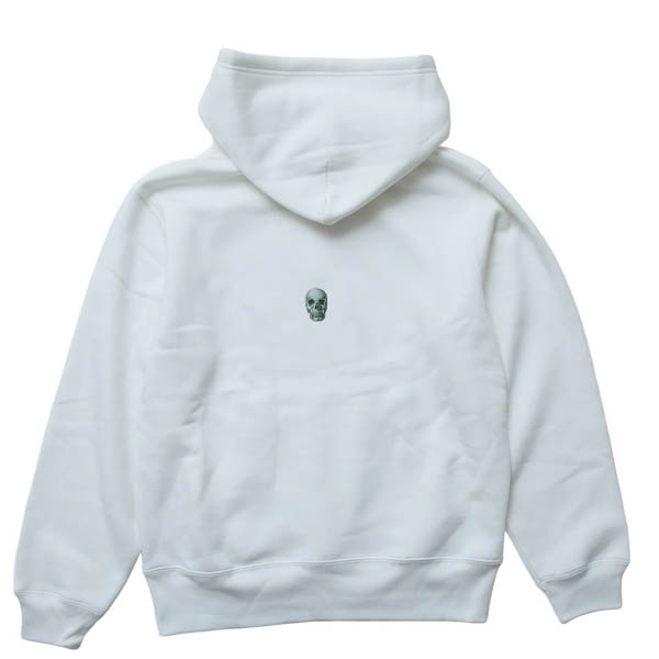 クリステンソン CC LOGO Pullover Hoodie パーカー ホワイト / 背面 スカルマーク