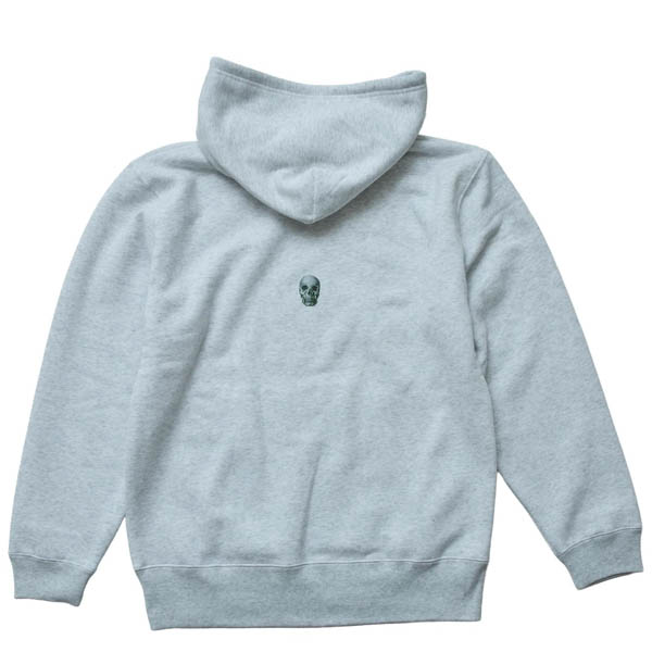 クリステンソン CC LOGO Pullover Hoodie パーカー アッシュグレイ / 背面 スカルマーク