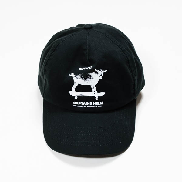 キャプテンズヘルム SUCK IT GOAT ART CAP グラフィックキャップ ブラック / 正面