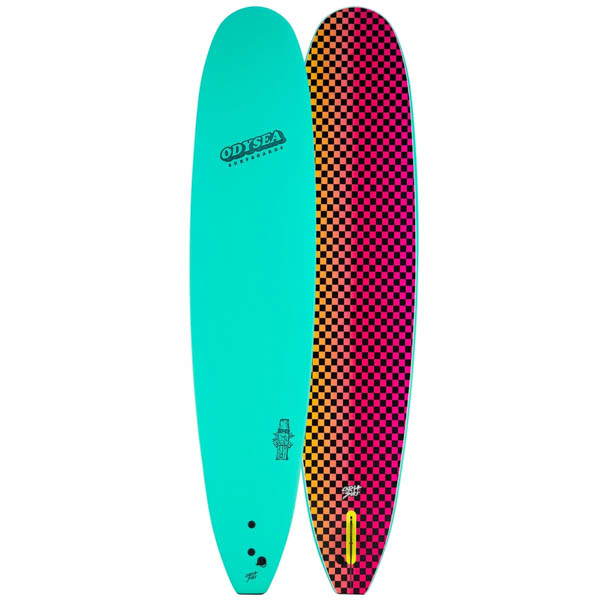 キャッチサーフ オディシー プランク 9'0" シングルフィン Turquoise / デッキとボトム全体 ターコイズ×チェッカー（CATCH SURF）