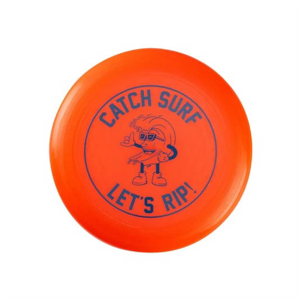 キャッチサーフ Flying Disc フライングディスク オレンジ / 正面 LET'S RIP!グラフィック