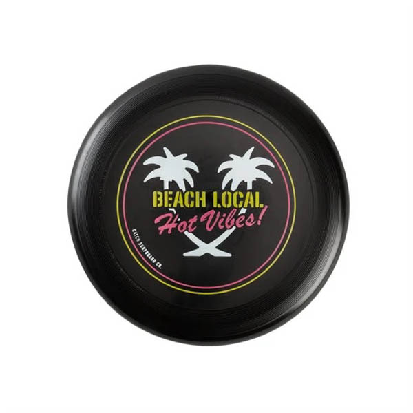 キャッチサーフ Flying Disc フライングディスク ブラック / 正面 BEACH LOCALグラフィック