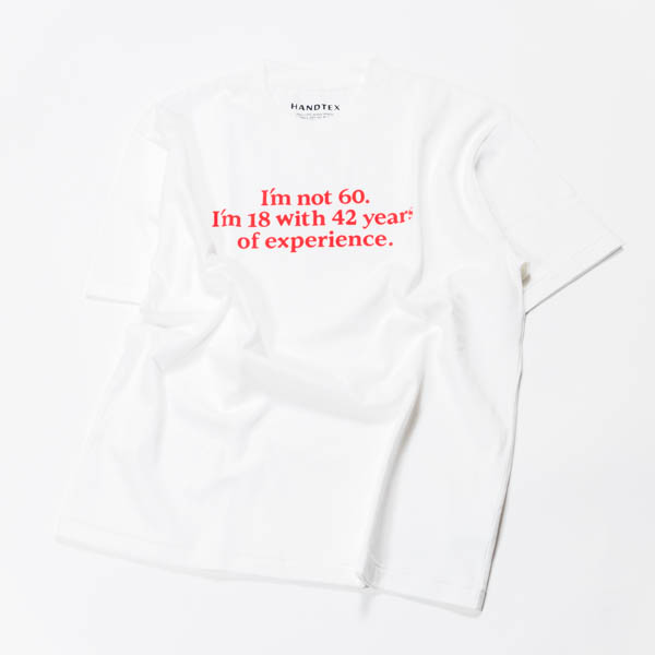 ハンドテックス NOT 60 TEE Tシャツ ホワイト / 正面 平置き