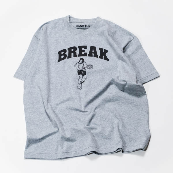 ハンドテックス BREAK TEE Tシャツ グレー / 正面 平置き