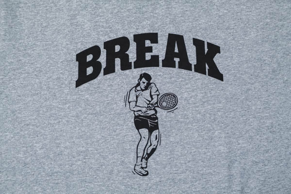 ハンドテックス BREAK TEE Tシャツ グレー / BREAKプリント テニスプレーヤー アップ