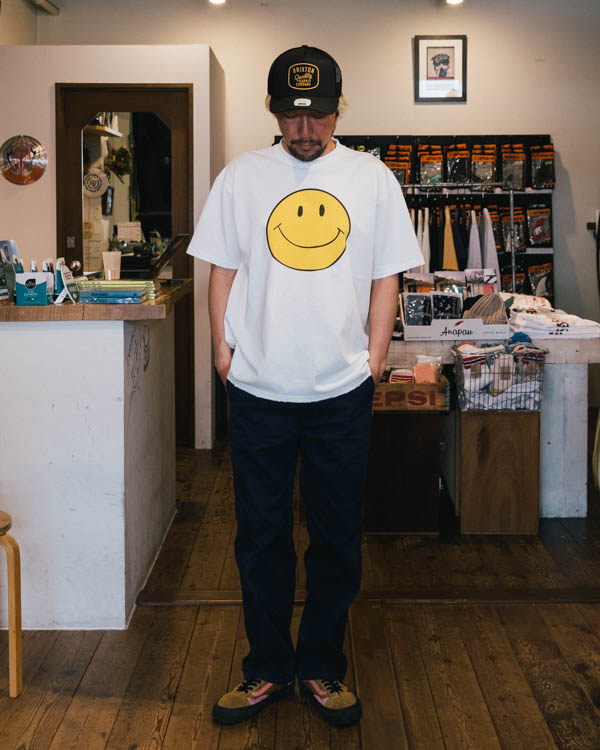 ハンドテックス HANDTEX × SMILE Tee ホワイト / 着用イメージ 正面