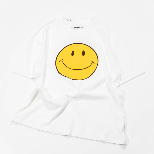 ハンドテックス HANDTEX × SMILE Tee ホワイト / 正面 平置き