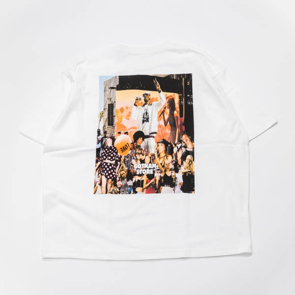 ゴッサムストア SNOOP Tシャツ ホワイト / 背面 フォトコラージュプリント