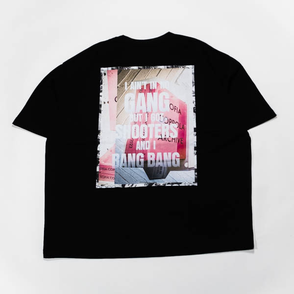 ゴッサムストア COPPOLA Tシャツ ブラック / 背面 フォトプリント