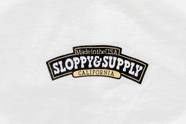 スラッピーサプライ ICE CREAM Tee / SLOPPY&SUPPLY CALIFORNIA Made in the USA 左胸ロゴ アップ