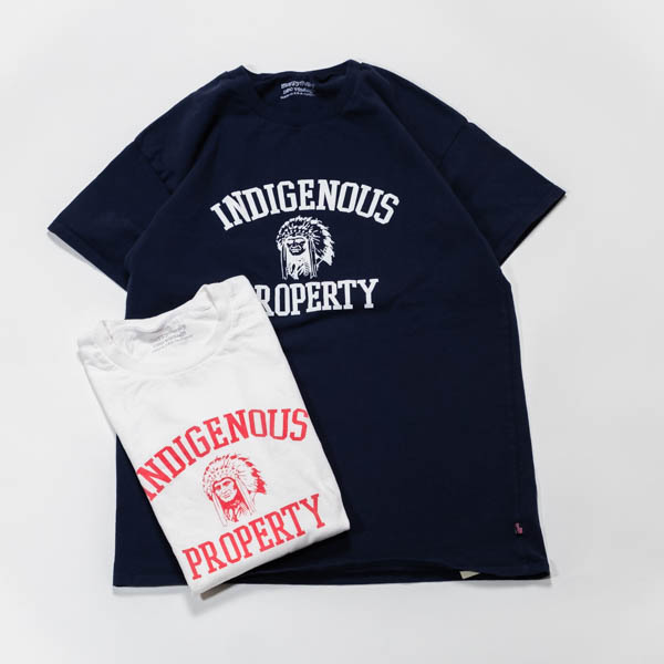 スラッピーサプライ INDIGENOUS Tee ホワイト ネイビー サーフTシャツ メンズ / 2カラー平置き
