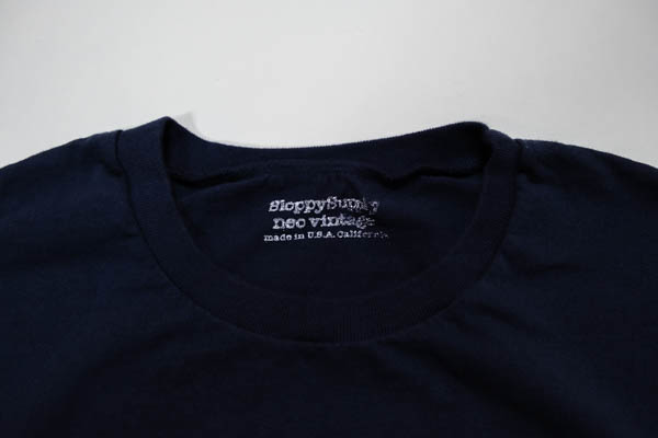 スラッピーサプライ INDIGENOUS Tee / ネックタグ Sloppy Supply neo vintage made in U.S.A. California ディテール