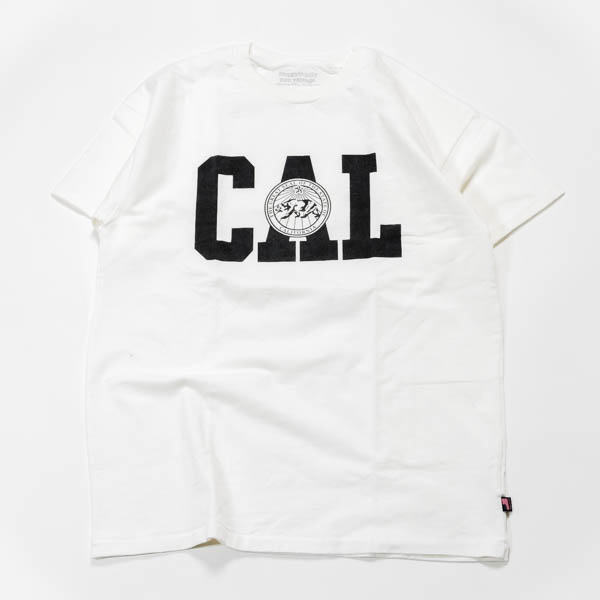 スラッピーサプライ CAL Tee サーフTシャツ メンズ ホワイト / フロント 正面 平置き