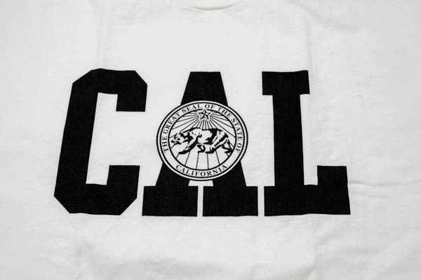 スラッピーサプライ CAL Tee / CAL カリフォルニア グレートシール グリズリー プリント アップ