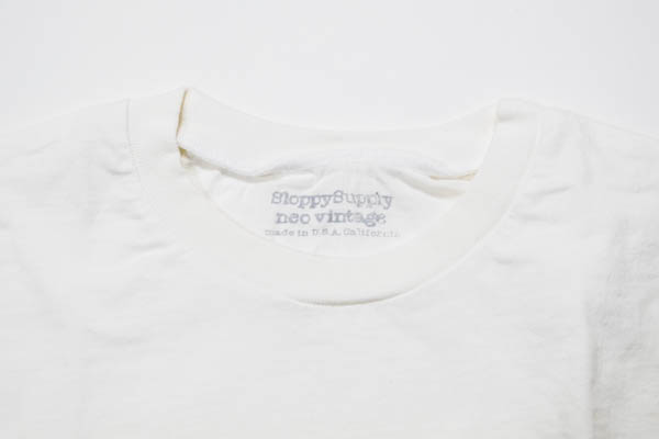スラッピーサプライ CAL Tee / ネックタグ Sloppy Supply neo vintage made in U.S.A. California ディテール
