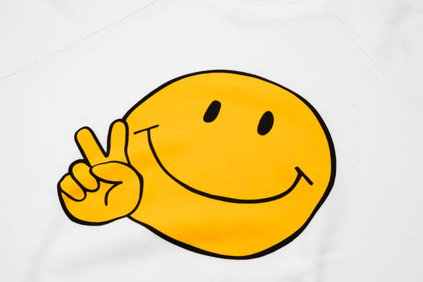 ハンドテックス SMILE SWEAT スウェット ホワイト / プリント アップ