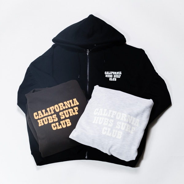 Hubs ハブス /  CALIFORNIA HUBS SURF CLUB ジップパーカー