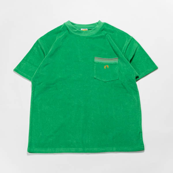 ハンテン パイルTシャツ グリーン / 正面