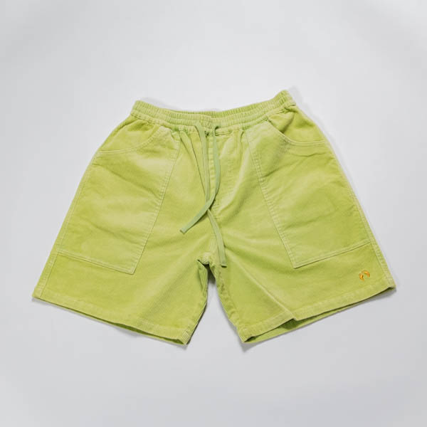 ハンテン コーデュロイショーツ グリーン / 正面