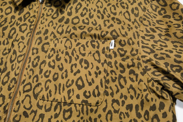ワックス Leopard Zip Jacket レオパード柄ジップジャケット / 胸ポケット・ロゴタグ詳細
