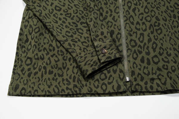 ワックス Leopard Zip Jacket レオパード柄ジップジャケット / 袖口・裾詳細