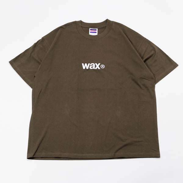 ワックス ワックス ステッチティー for GOAT モカ / 正面 waxロゴ刺繍