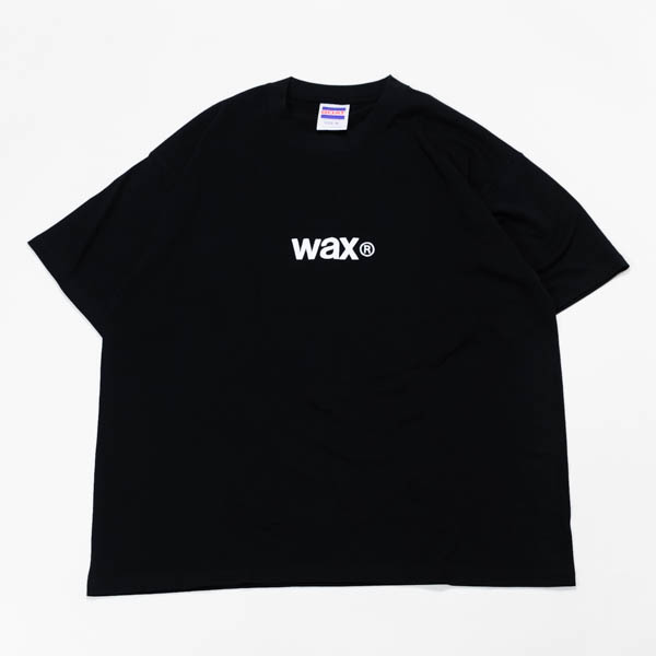 ワックス ワックス ステッチティー for GOAT ブラック / 正面 waxロゴ刺繍