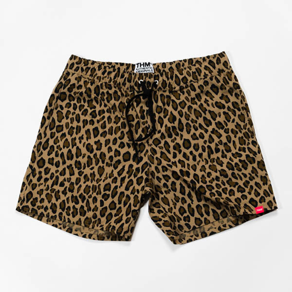 ザハードマン Leopard shorts ボードショーツ ブラウン / 正面