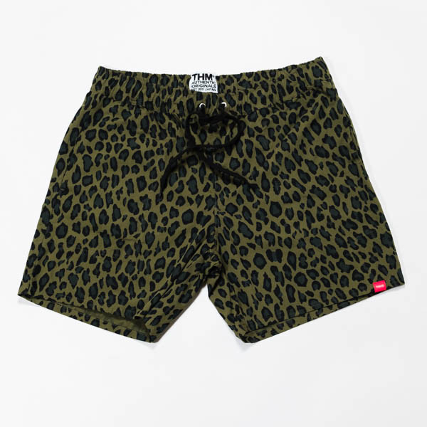 ザハードマン Leopard shorts ボードショーツ カーキ / 正面