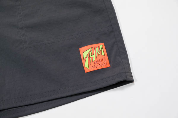 ザハードマン Neon tag shorts ボードショーツ グレー / オレンジネオンタグ