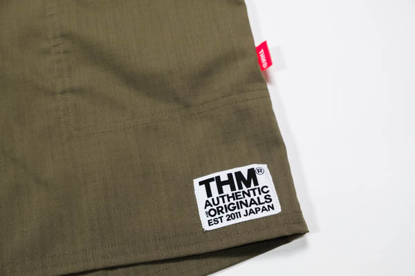 ザハードマン Standard shorts ボードショーツ カーキ / THMロゴ