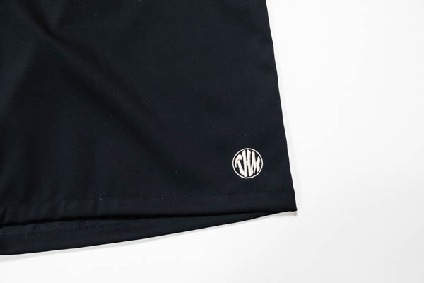 ザハードマン Stretch Standard Baggies ボードショーツ ブラック / THMロゴ詳細