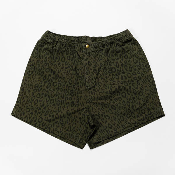 ワックス Leopard Shorts ショーツ カーキ / 正面