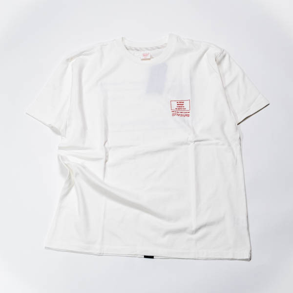 ターンミーオン GET A FREE TEE ホワイト / 正面 郵便スタンプ風プリント