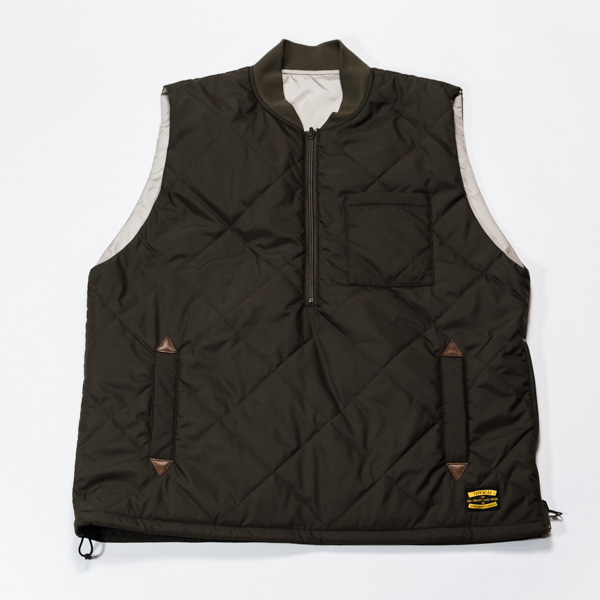 TURN ME ON ターン ミー オン / 中綿リバーシブルベスト（OLIVE/SAND）