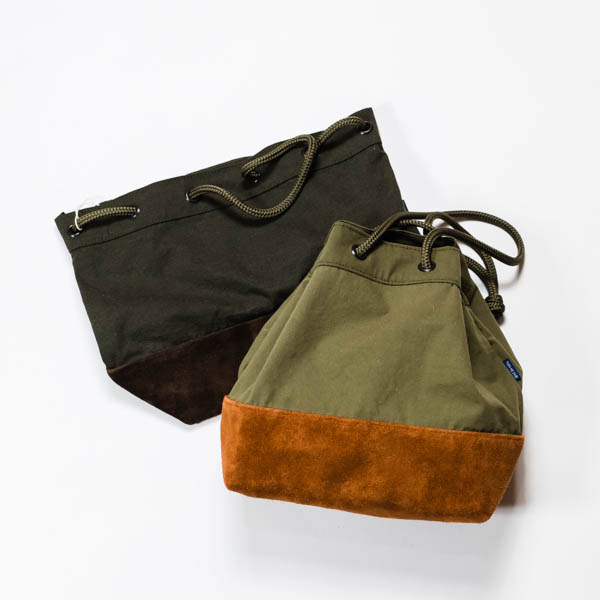 TURN ME ON ターン ミー オン / レザー/コットン巾着ポーチ